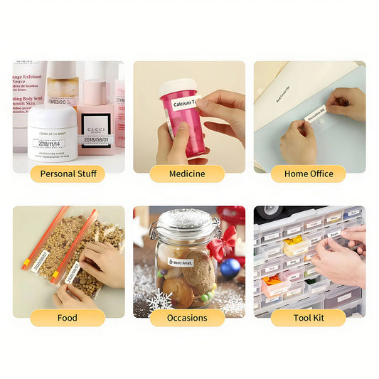 NiiMbot Thermal Label PET Paper 12*25mm 220Pcs For B18 White