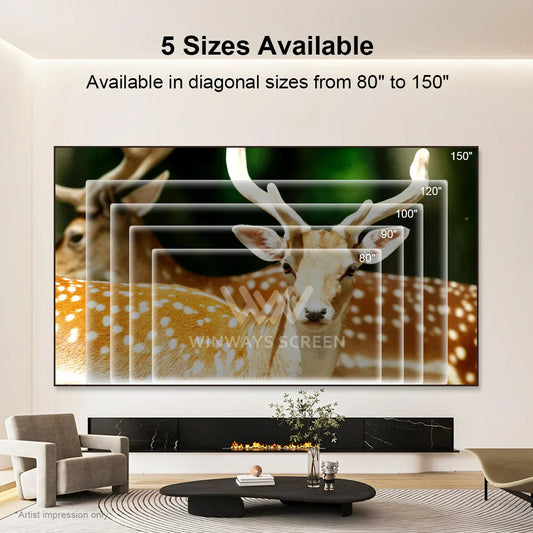 Winways UST Throw ALR Fixed Frame Lenticular Screen