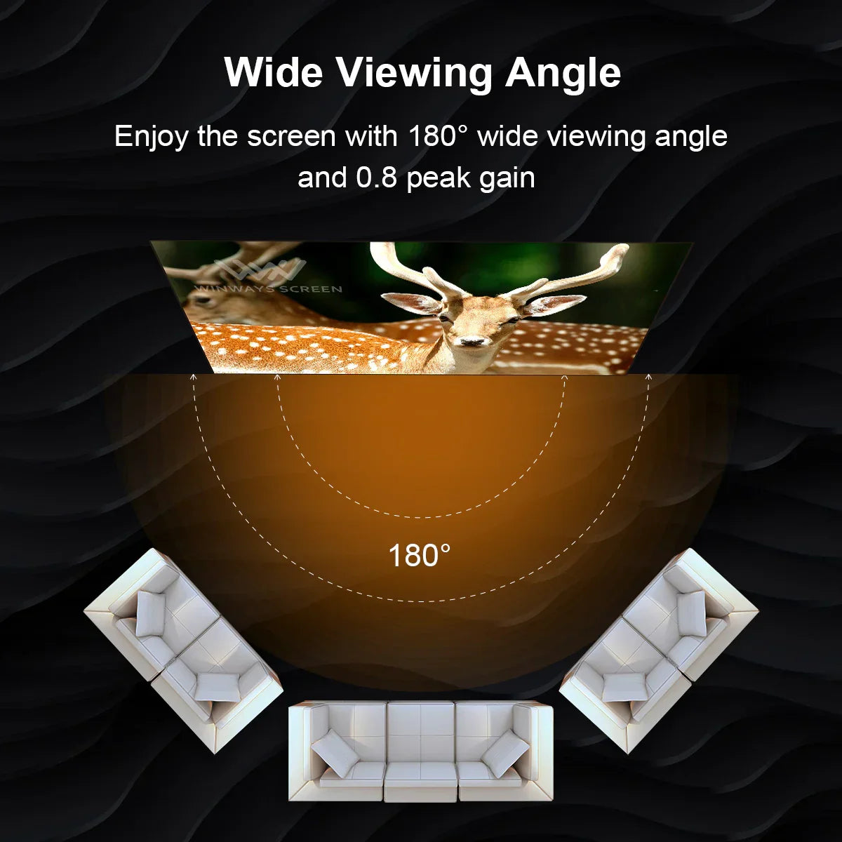Winways UST Throw ALR Fixed Frame Lenticular Screen