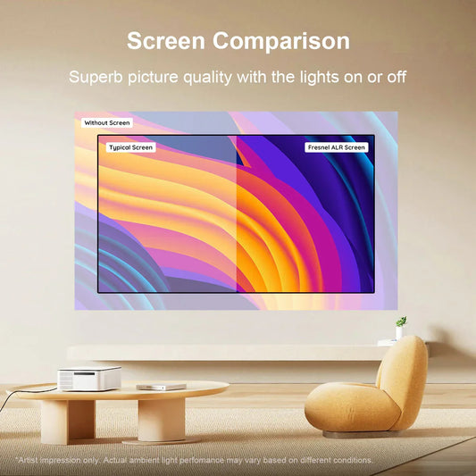 Winways Medium Throw ALR Rollable Fresnel Screen