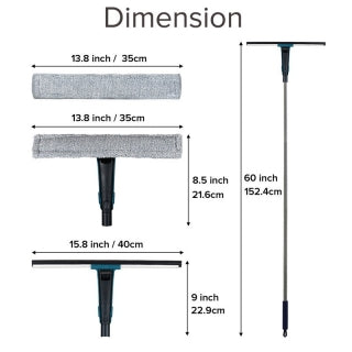 JEHONN Window Shower Squeegee for Glass Door(Blue)