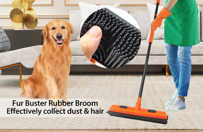 JEHONN Rubber Broom with Squeegee