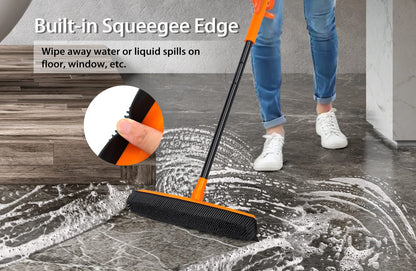 JEHONN Rubber Broom with Squeegee