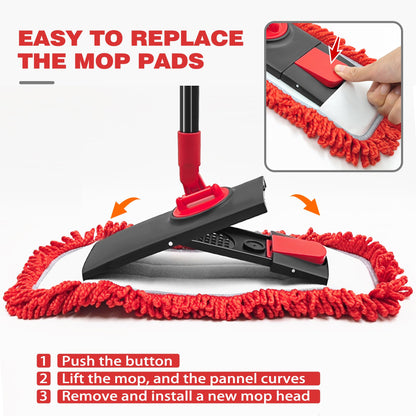 JEHONN Microfiber Floor Mops Scouring Pad