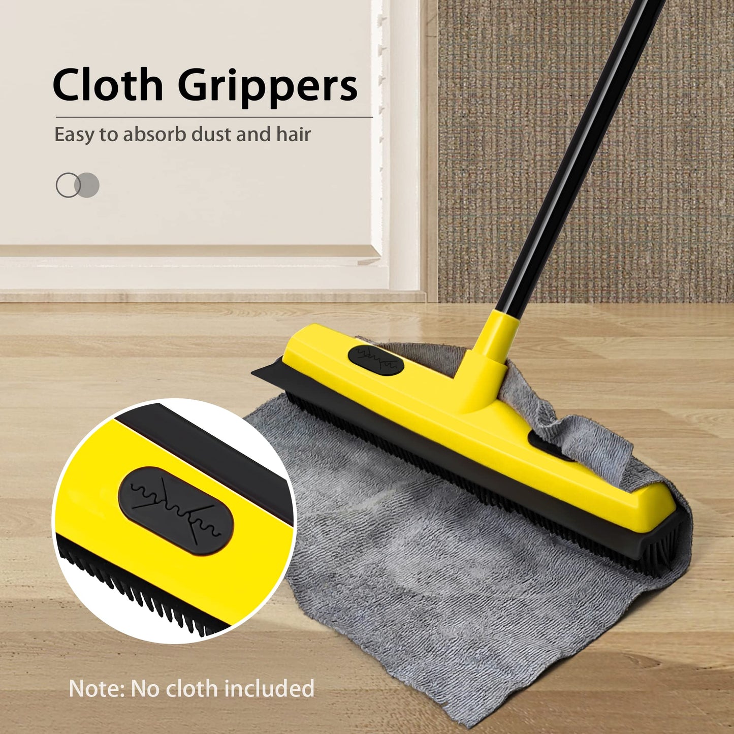 JEHONN Rubber Broom with Squeegee