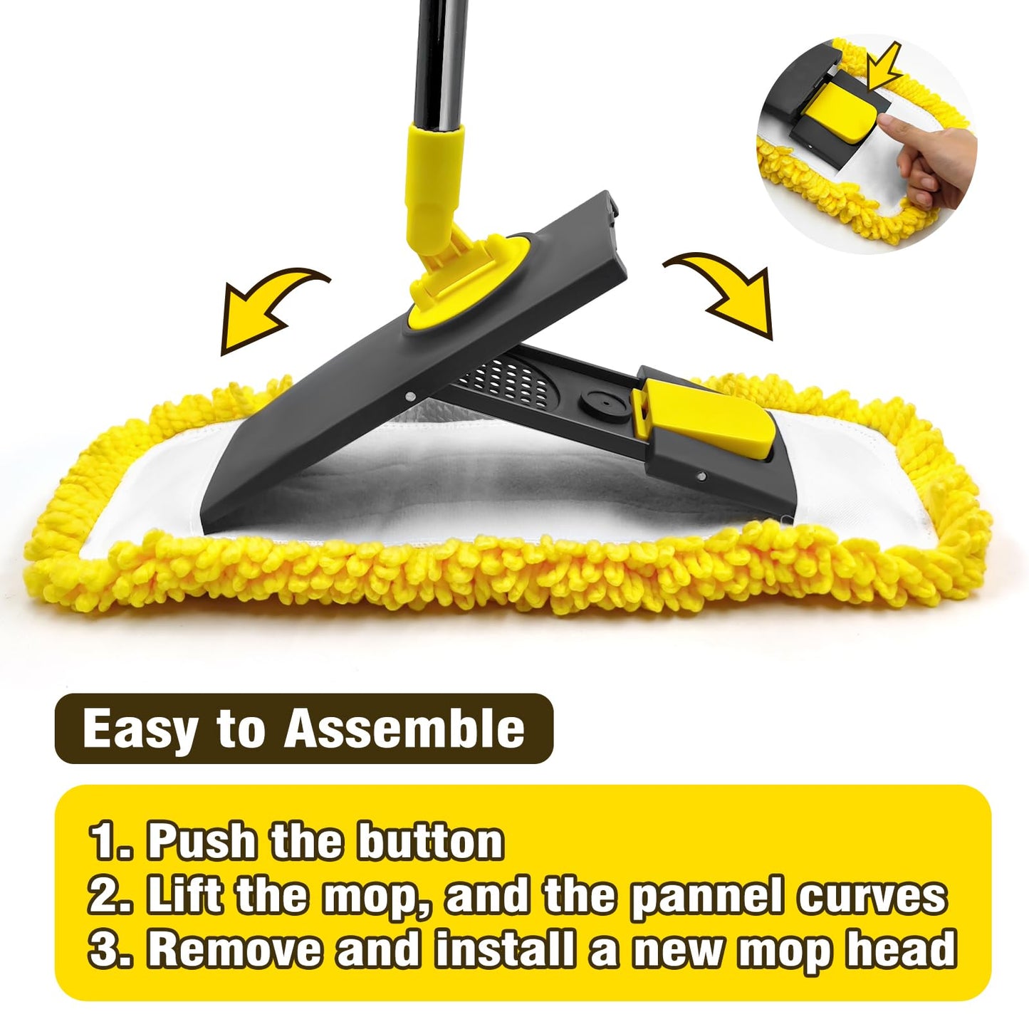 JEHONN Microfiber Floor Mops Scouring Pad