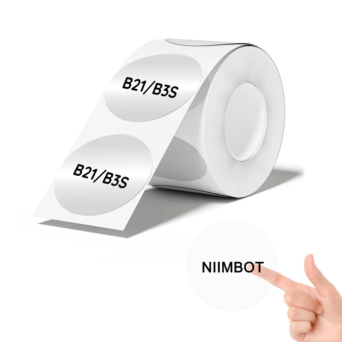 Niimbot Transparent Label Printing Paper Waterproof Label Sticker 50*50mm 150pcs Round For B21/B3S/B1
