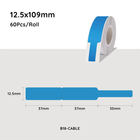 NIIMBOT B18 Thermal Transfer Cable Label Sticker PET Paper