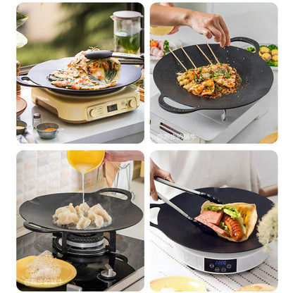 Midea Portable Induction Cooker with Stainless Steel Pot + BUYDEEM 36cm Nonstick BBQ Grill Pan