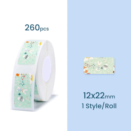Bundle Deal NIIMBOT label paper Rabbit theme For D11/D101/D110 R12*22-260