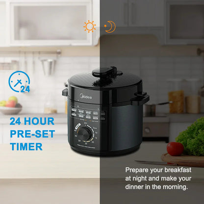 Midea 5L Pressure Cooker 24-Hour Pre-Set Timer