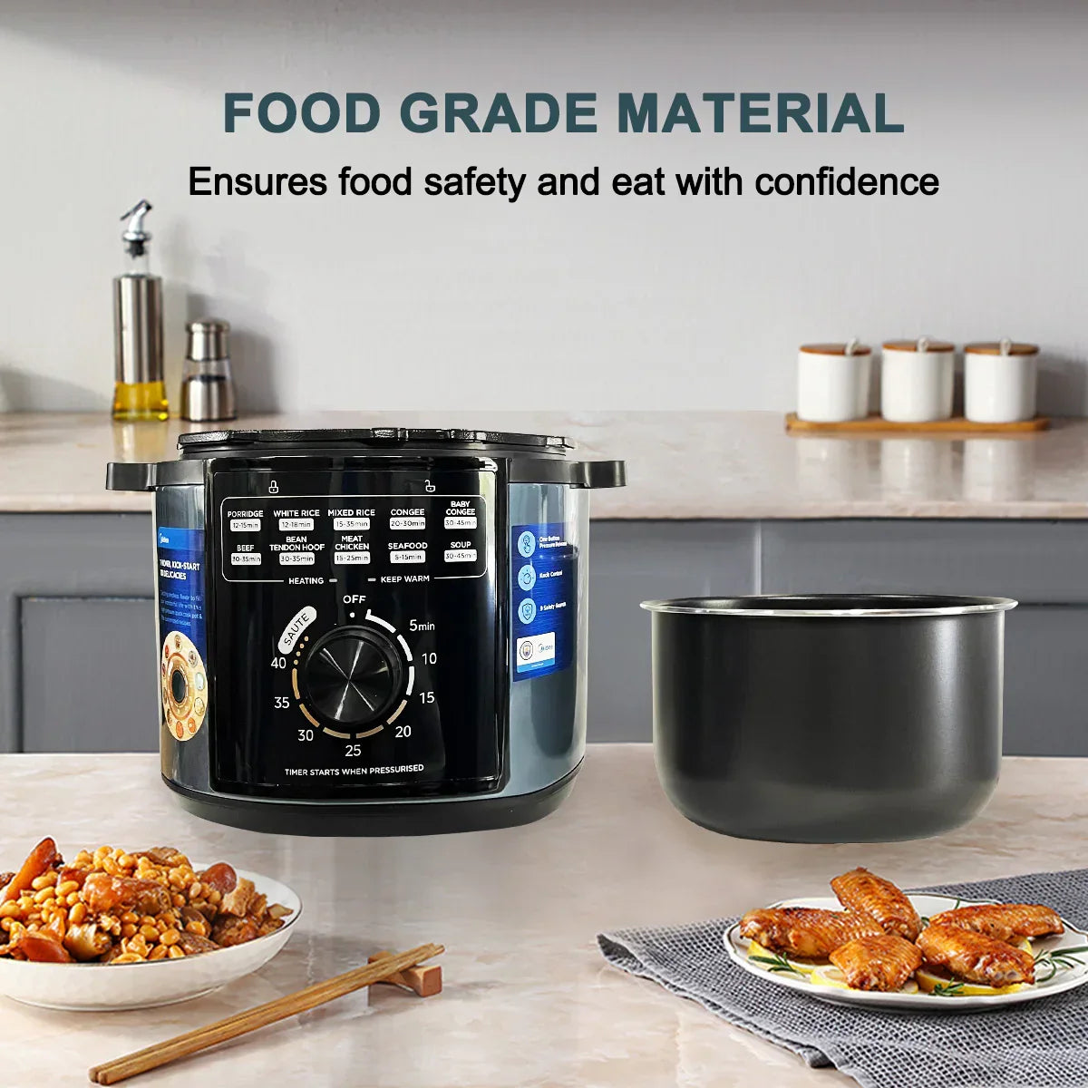 Midea 5L Pressure Cooker 24-Hour Pre-Set Timer