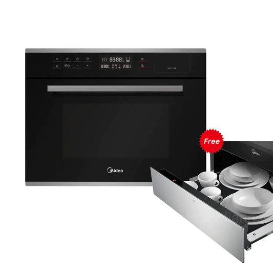 Midea 44L Built-in Compact Digital Touch Control Oven+Midea Warming Drawer