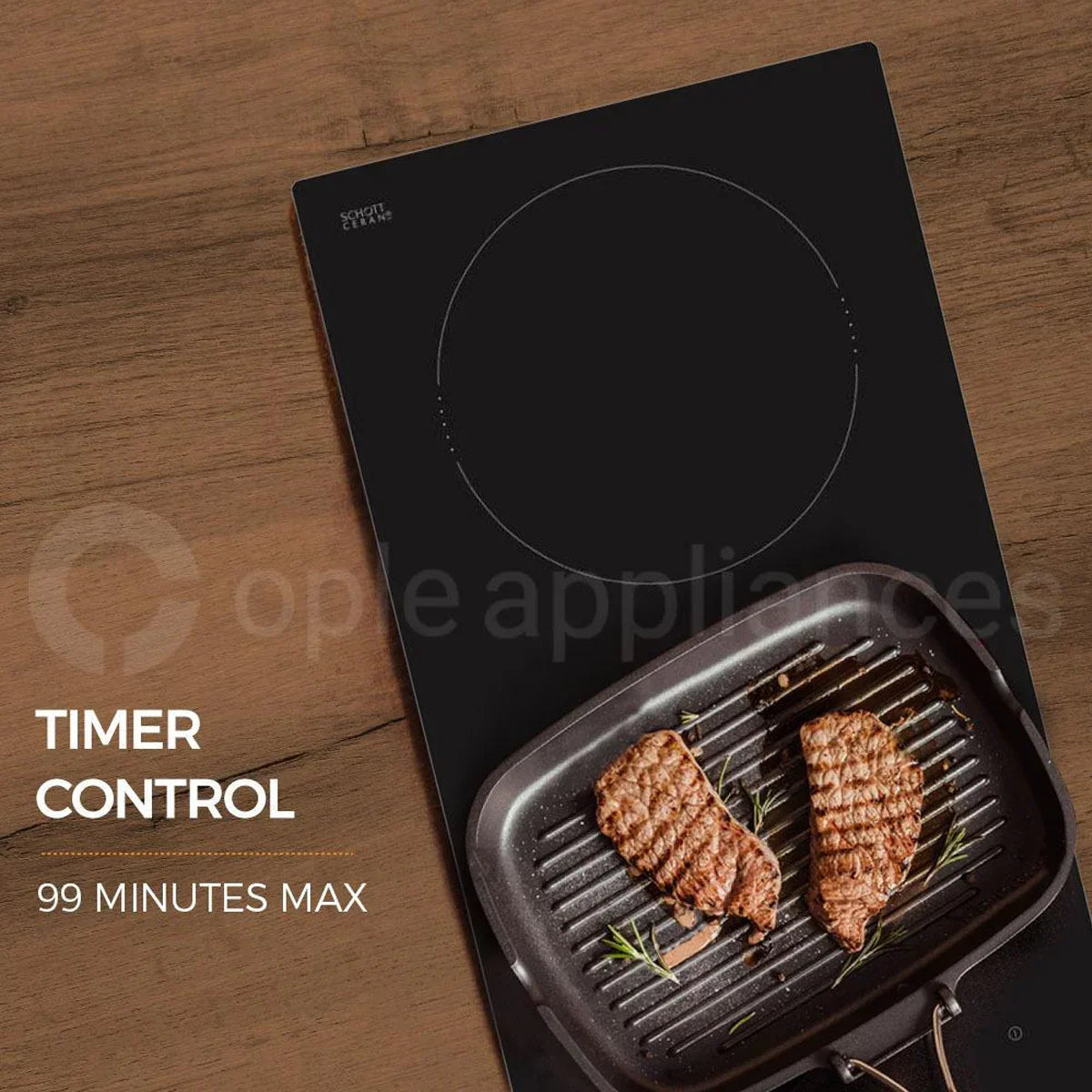 Midea 30cm Ceramic Cooktop with 2 Zone