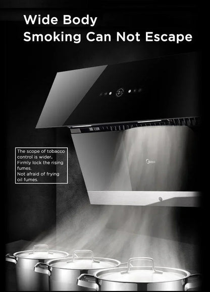 Midea 90cm Angled RangeHood High Temperature Self-Cleaning