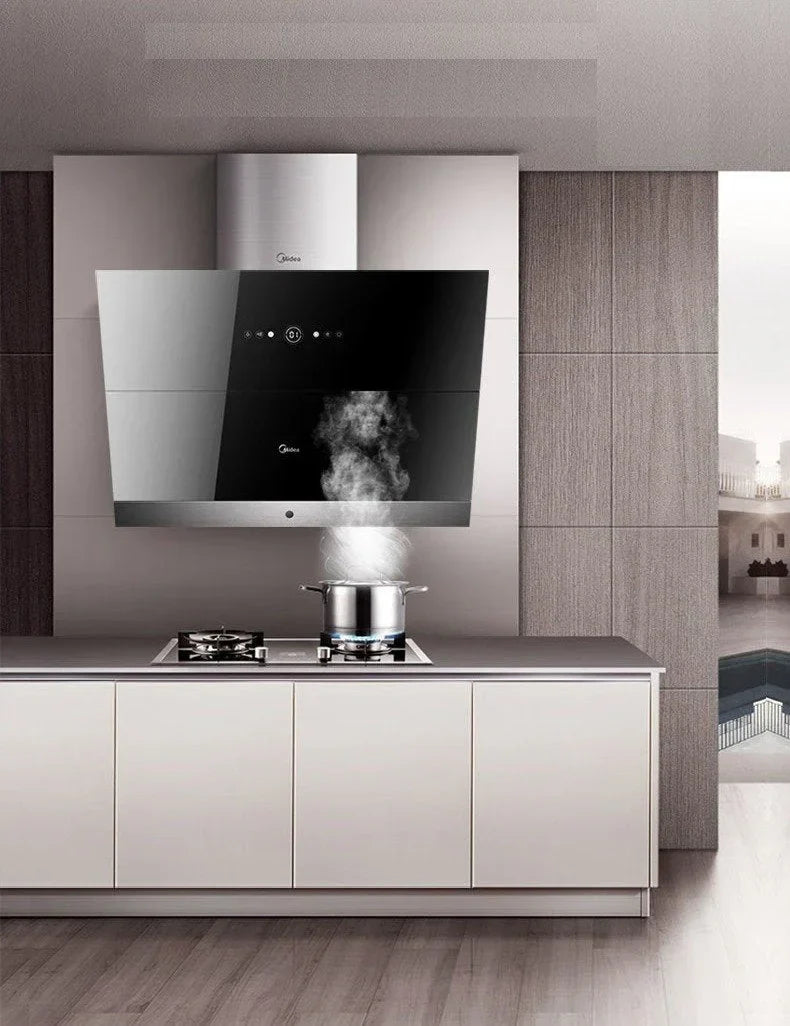 Midea 90cm Angled RangeHood High Temperature Self-Cleaning