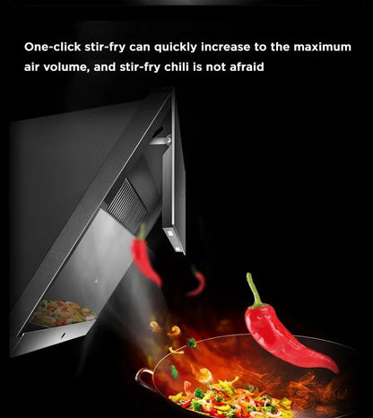 Midea 90cm Angled RangeHood High Temperature Self-Cleaning