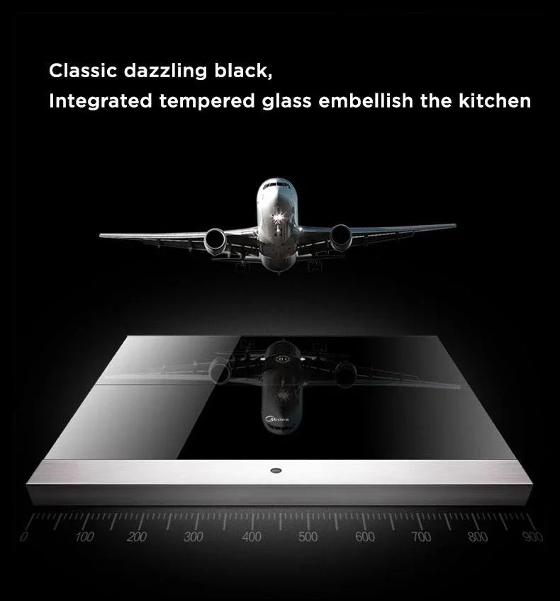 Midea 90cm Angled RangeHood High Temperature Self-Cleaning