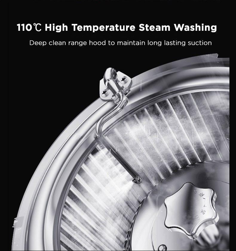 Midea 90cm Angled RangeHood High Temperature Self-Cleaning