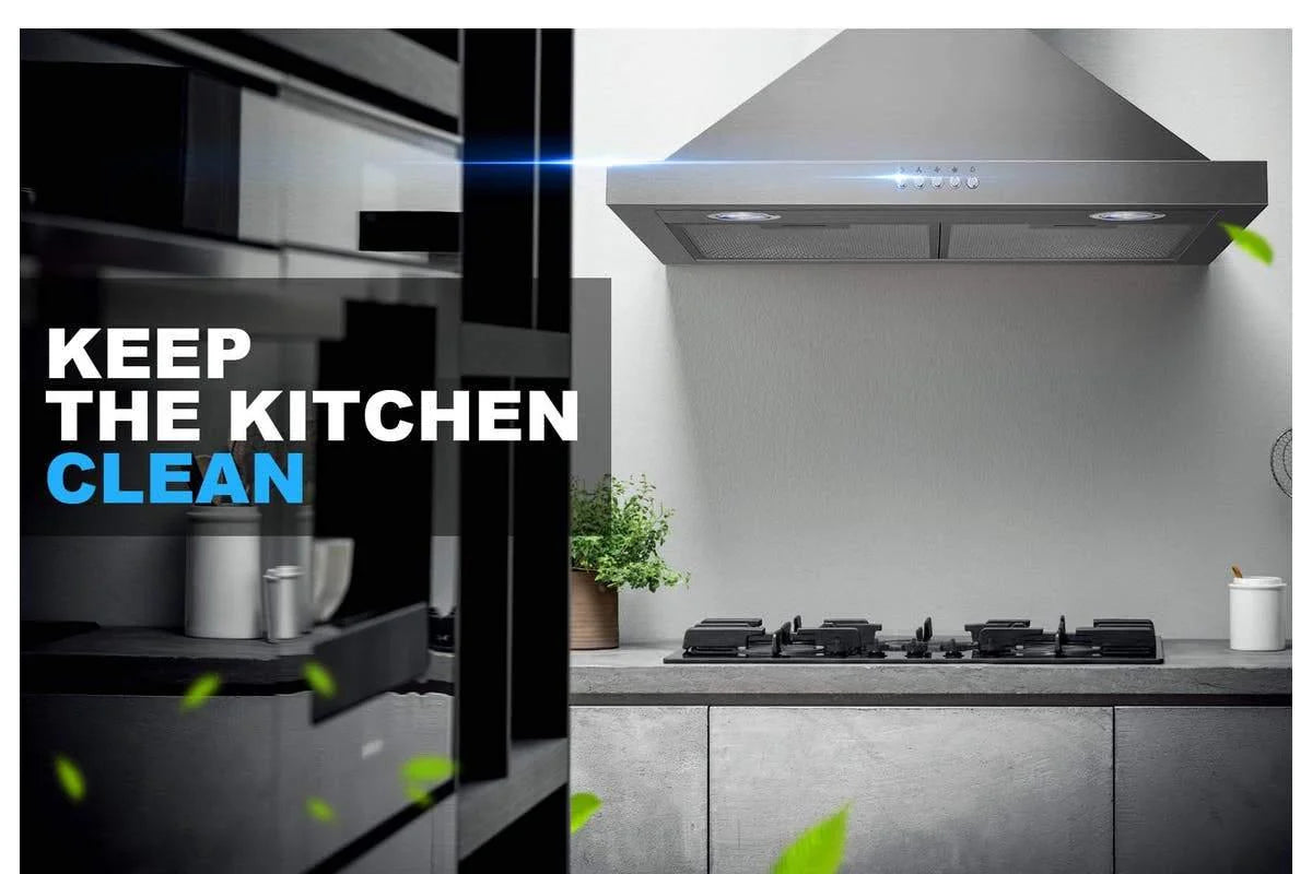 Midea 60cm Canopy Rangehood - Stainless Steel