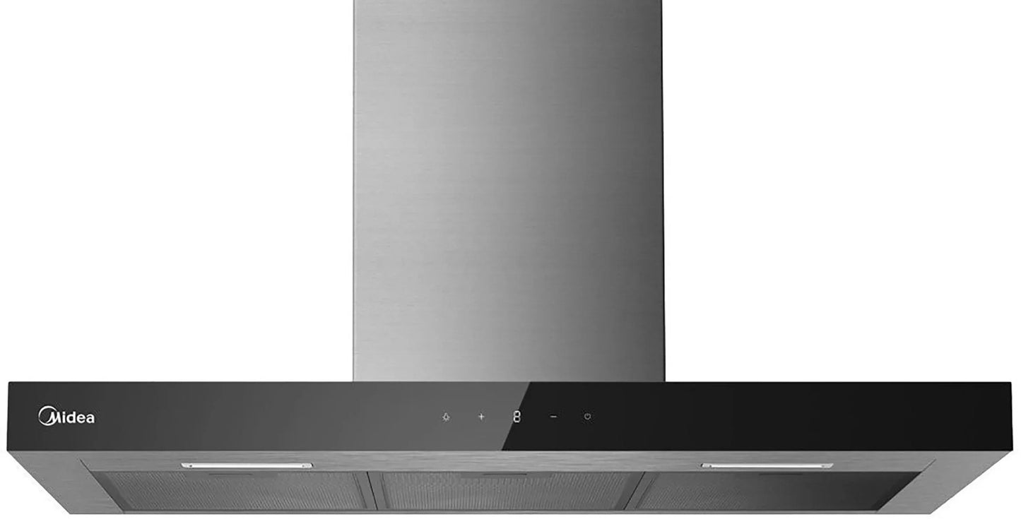 Midea 90cm T-Shape Canopy Rangehood - Black