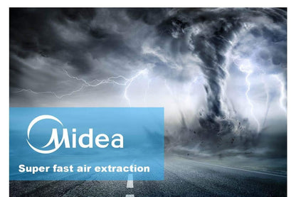 Midea 90cm T-Shape Canopy Rangehood - Black