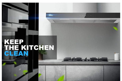 Midea 90cm T-Shape Canopy Rangehood - Black