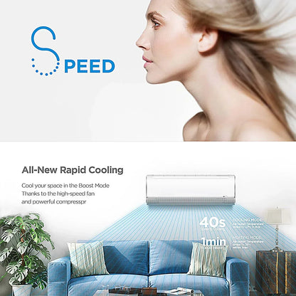 Midea Breezeless 3.5kw Split Air Conditioner 6 seconds 360 even cooling