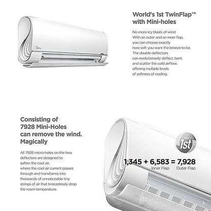 Midea Breezeless 3.5kw Split Air Conditioner 6 seconds 360 even cooling