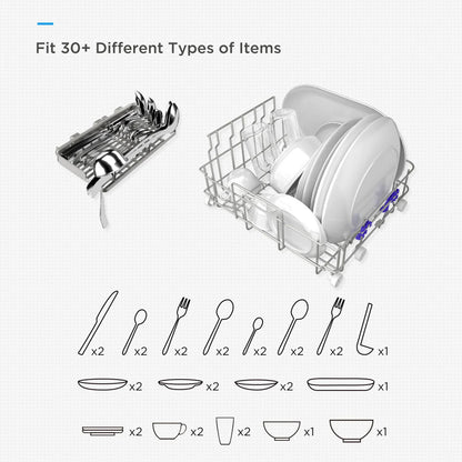 Midea 3rd Gen Benchtop Mini Dishwasher Multifunctional 3 Place Dish Washing Latest Version Water Tray Included