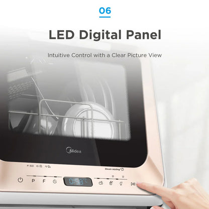 [Refurbished] Midea Benchtop Mini Dishwasher Multifunctional 3 Place Dish Washing