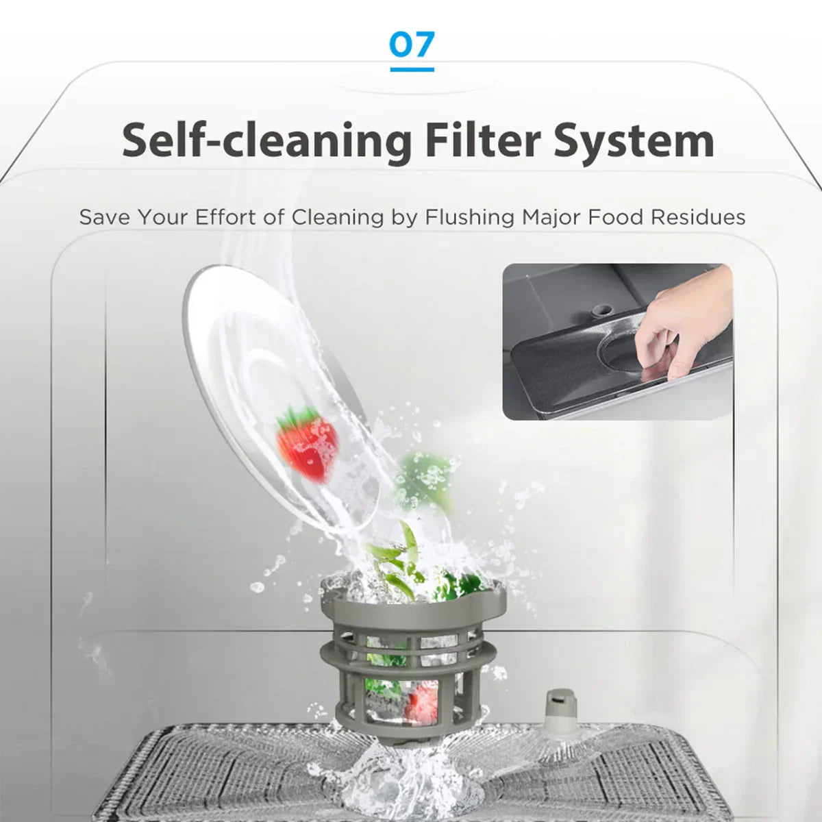 [Refurbished] Midea Benchtop Mini Dishwasher Multifunctional 3 Place Dish Washing