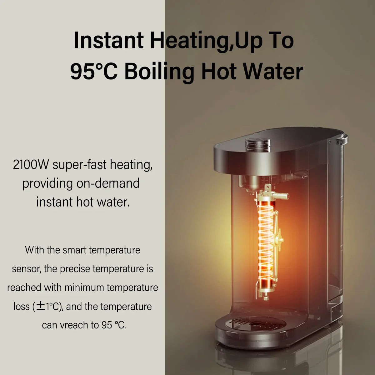 Midea Instant Hot Countertop Water Dispenser With Filter