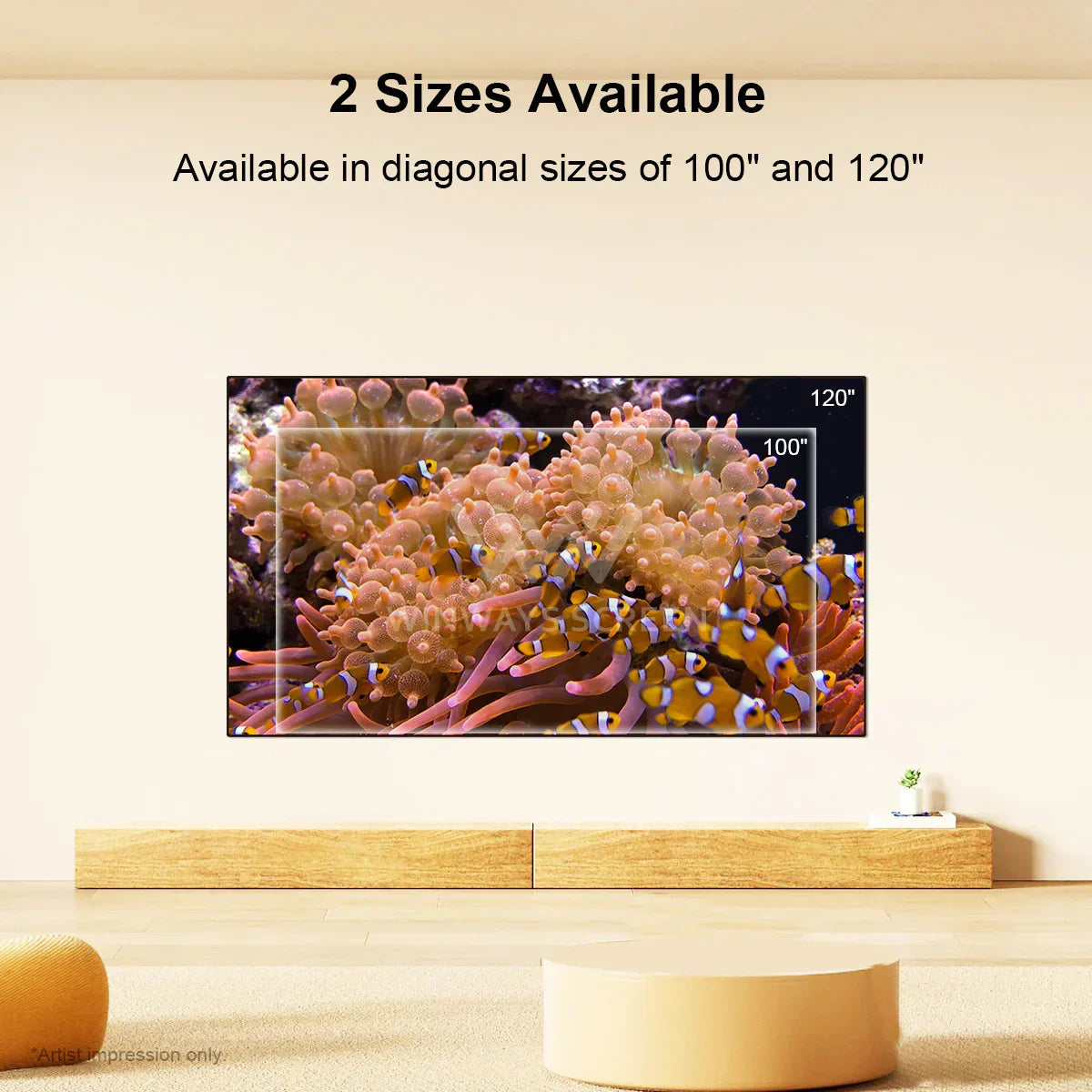 Winways Medium Throw ALR Fixed Frame Fresnel Screen