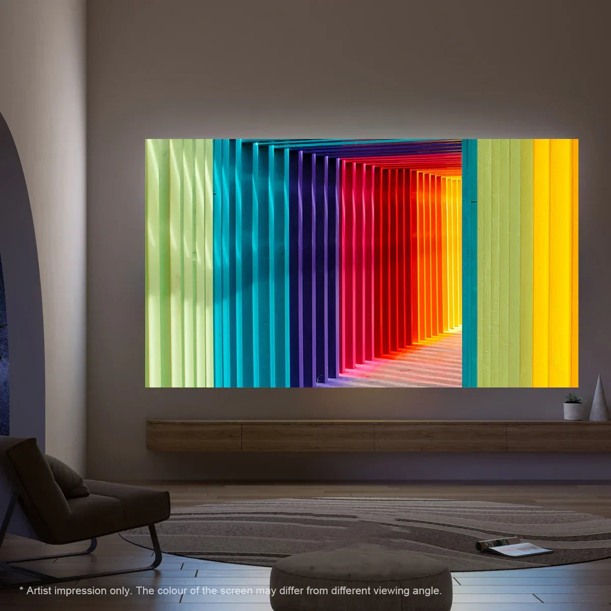 Winways Medium Throw ALR Fixed Frame Fresnel Screen