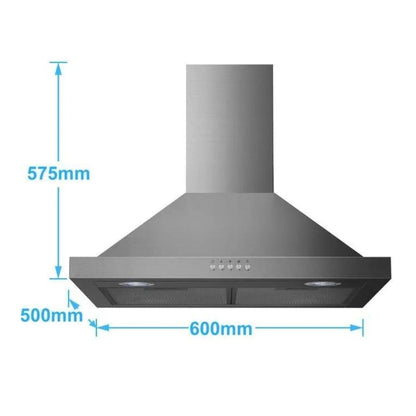 Midea 60cm Canopy Rangehood - Stainless Steel
