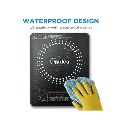 Midea Portable Induction Cooker 3-hour timer with Stainless Steel Pot