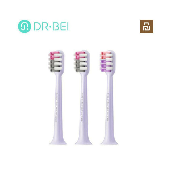 DR.BEI Sonic Electric Toothbrush Heads (Violet Gold)  3 Pack